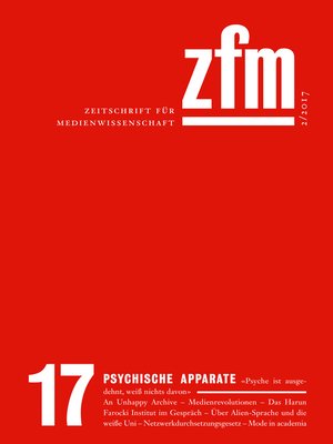 cover image of Zeitschrift für Medienwissenschaft 17